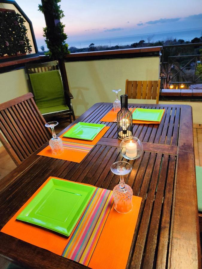 "Appartamento Del Mare Gliaca" Con Vista Isole Eolie,Ampia Terrazza,Wifi E Parcheggio Privato Gratuito 皮拉伊诺 外观 照片